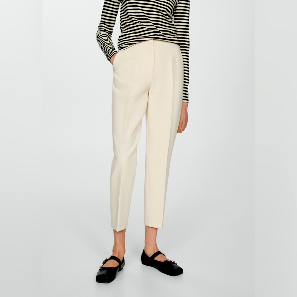 Mango Pleated Detail Pants - Size 4 - New